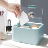 Kalevel Cotton Swab Rounds Holder Bathroom Cotton Pad Organizer Dispenser Plastic Makeup Storage Container with Clear Lid