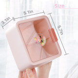 Kalevel Cotton Swab Rounds Holder Bathroom Cotton Pad Organizer Dispenser Plastic Makeup Storage Container with Clear Lid