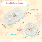 Kalevel Beauty Sponge Holder Case Makeup Sponge Storage Container Box Organizer Plastic Dustproof 8 and 4 Holes