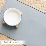 Kalevel Silicone Dog Cat Bowl Mat Waterproof Non Slip Pet Food Tray Placemats with Raised Edges Small Large Medium XL