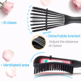 Kalevel Set of 2 Detangling Brush Hair Detangler Comb Travel Hair Brush for Curly Natural Black Hair Flexible (Black)