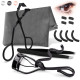 Kalevel Eyelash Curler 3 in 1 Mini Eyelash Curler Silicone Refill Pads Eyebrow Tweezers for All Eye Shapes Black