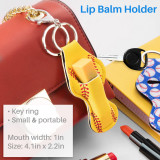 Kalevel 36 Slots Lipstick Silicone Organizer Holder Lip Balm Eyebrow Pencil Display Case with 2pcs Neoprene Keychain Pouch (Gray, L)