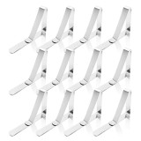 Kalevel 12 Pack Picnic Tablecloth Clips Table Cover Skirt Clamps Stainless Steel Tablecloth Holders Clips for Outdoor Tables