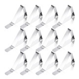 Kalevel Set of 12 Tablecloth Clips Picnic Table Cover Clamps Holder Clips for 1.6in Thick Outdoor Picnic Tables Extra Long (S)