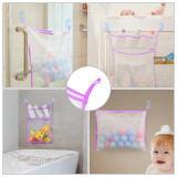Kalevel Bathroom Toy Storage Net Bath Shower Toy Organizer Holder Hanging Bag Mesh, Pack of 3, for Keeping Neat (Purple)