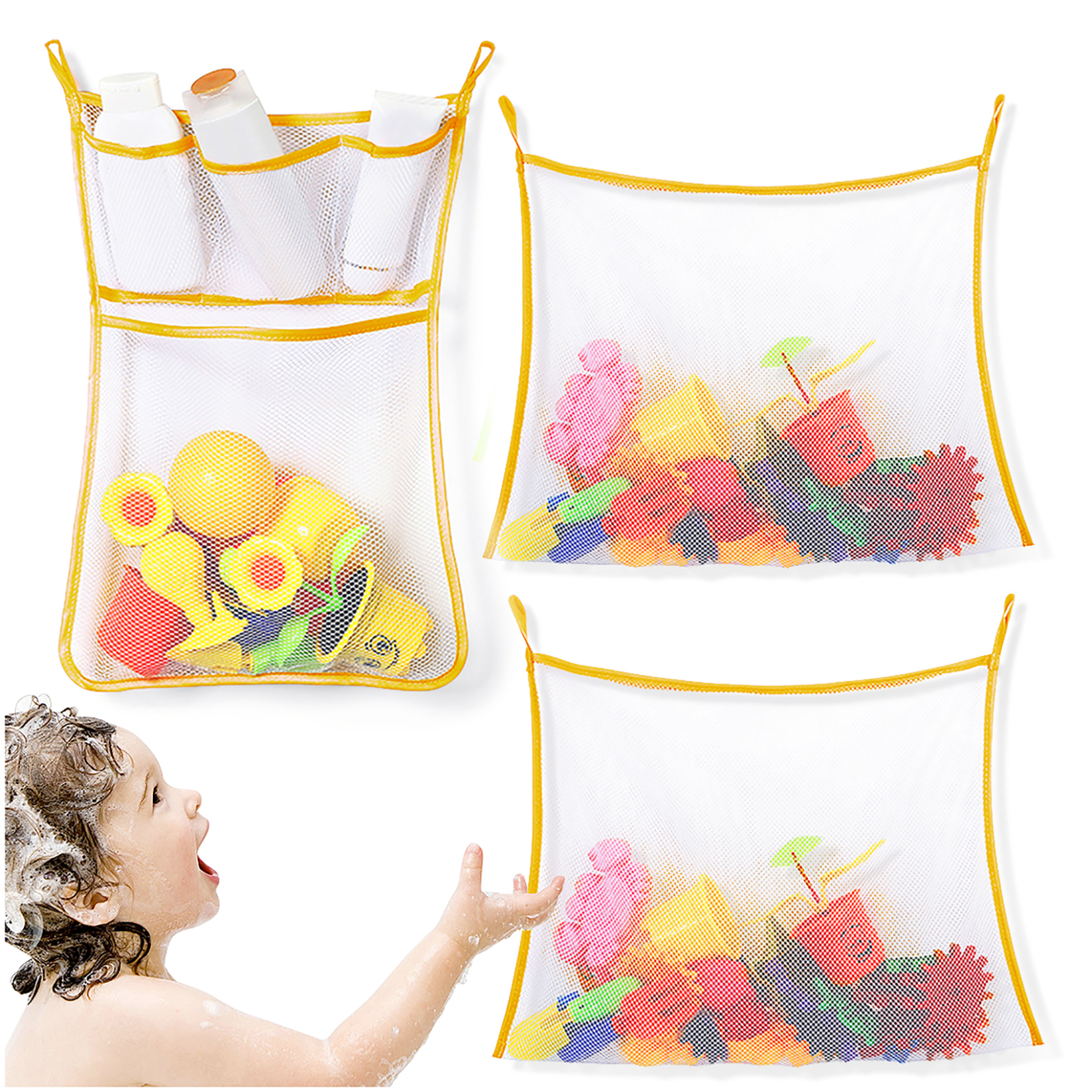 Kalevel Bathtub Toy Organizer Storage Net Baby Shower Bath Toy Holder