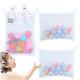 Kalevel Set of 3 Mesh Bath Toy Organizer Storage Bathroom Shower Toy Holder Bag Net Caddy with Waterproof Hook (White)