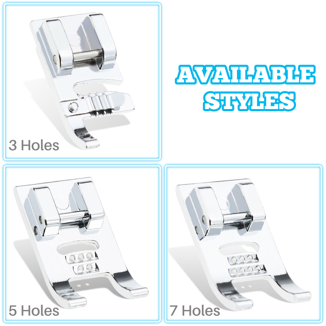 Kalevel Button Sewing Foot Low Shank Sew On Button Presser Foot Sewing Machine Pressure Feet For Snap-on Singer, Brother, Janome