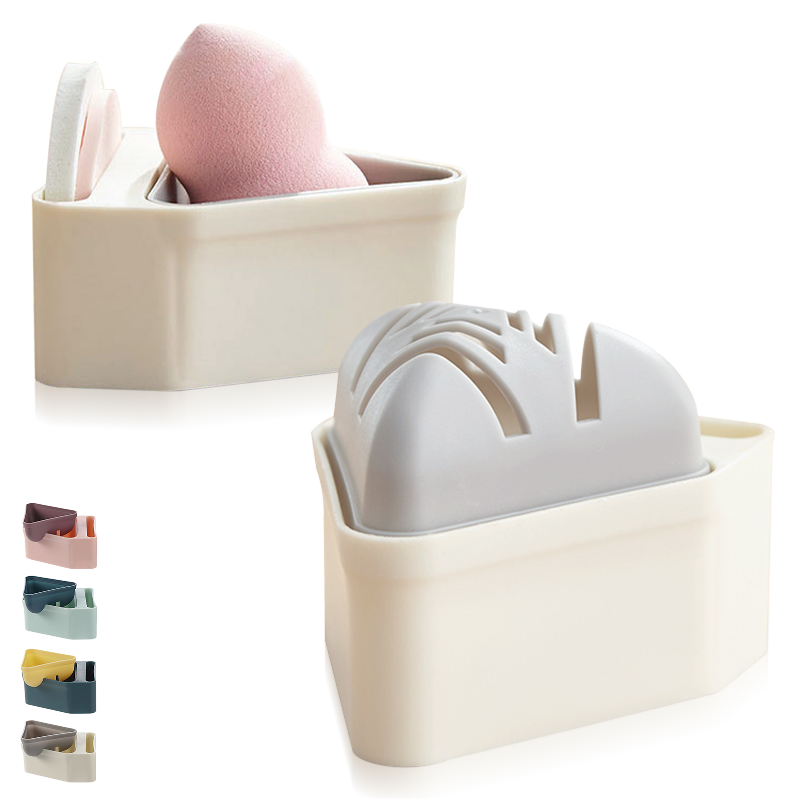 Kalevel Beauty Sponge Holder Storage Makeup Sponge Holder Travel Case