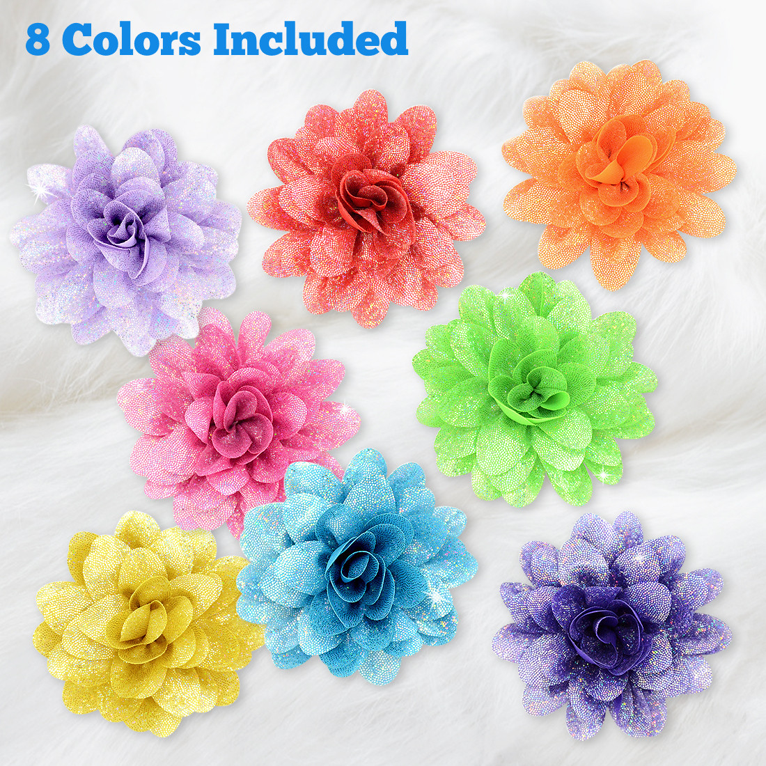 Kalevel 8pcs Dog Collar Flowers Pet Cat Collar Bow Tie Slide Charm