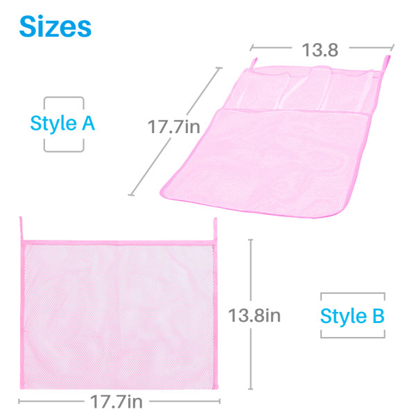 Kalevel 2 Pack Mesh Bath Toy Organizer Kids Bathroom Toy Storage Holder