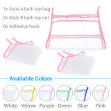 Kalevel Bathroom Toy Storage Net Bath Shower Toy Organizer Holder Hanging Bag Mesh, Pack of 3, for Keeping Neat (Purple)