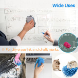 Kalevel 3pcs Microfiber Shag Dry Erase Board Eraser Washable Whiteboard Eraser for Markers Chalk Classroom Home and Office