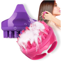 Kalevel Scalp Massage Shampoo Brush 2 Pack Silicone Hair Washing Scrubber Head Dandruff Massage Brush for Men Women Kids