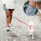 Kalevel Dog Poop Bag Holder Leash Waste Carrier Holder Hands Free Doggy Bag Clip with 2 Rolls Bags for Leash (Purple)
