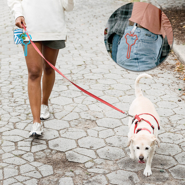 Kalevel Dog Poop Bag Holder Leash Waste Carrier Holder Hands Free Doggy ...