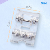 Kalevel Roller Presser Foot Low Shank Snap on Sewing Machine Pressure Feet for Sewing Leather Vinyl and Elastic Fabric