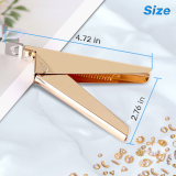 Kalevel Adjustable Acrylic Nail Clipper Stainless Steel Nail Tip Cutter False Nail Trimmer Fake Nail Clipper Nail Cuticle Edge Trimmer Artificial Nail Art Manicure Tools (Rose Gold)