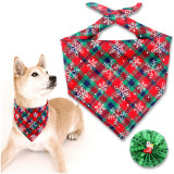 Kalevel Puppy Bandanas Chritmas Holiday Girl Boy Personalized Cute Pet Triangle Scarf Bibs Snowflake for Small Medium Large Dogs