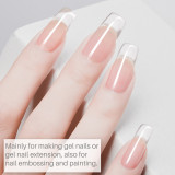 Kalevel Dual-Ended Poly Gel Brush & Picker 2 in 1 Nail Gel Brush Stainless Nail Tools for UV Gel Acrylic Nail Extension (2 Pack)