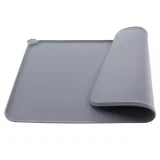 Kalevel Silicone Dog Cat Bowl Mat Waterproof Non Slip Pet Food Tray Placemats with Raised Edges Small Large Medium XL