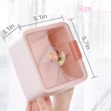 Kalevel Cotton Swab Rounds Holder Bathroom Cotton Pad Organizer Dispenser Plastic Makeup Storage Container with Clear Lid