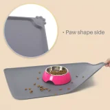 Kalevel Silicone Dog Cat Bowl Mat Waterproof Non Slip Pet Food Tray Placemats with Raised Edges Small Large Medium XL