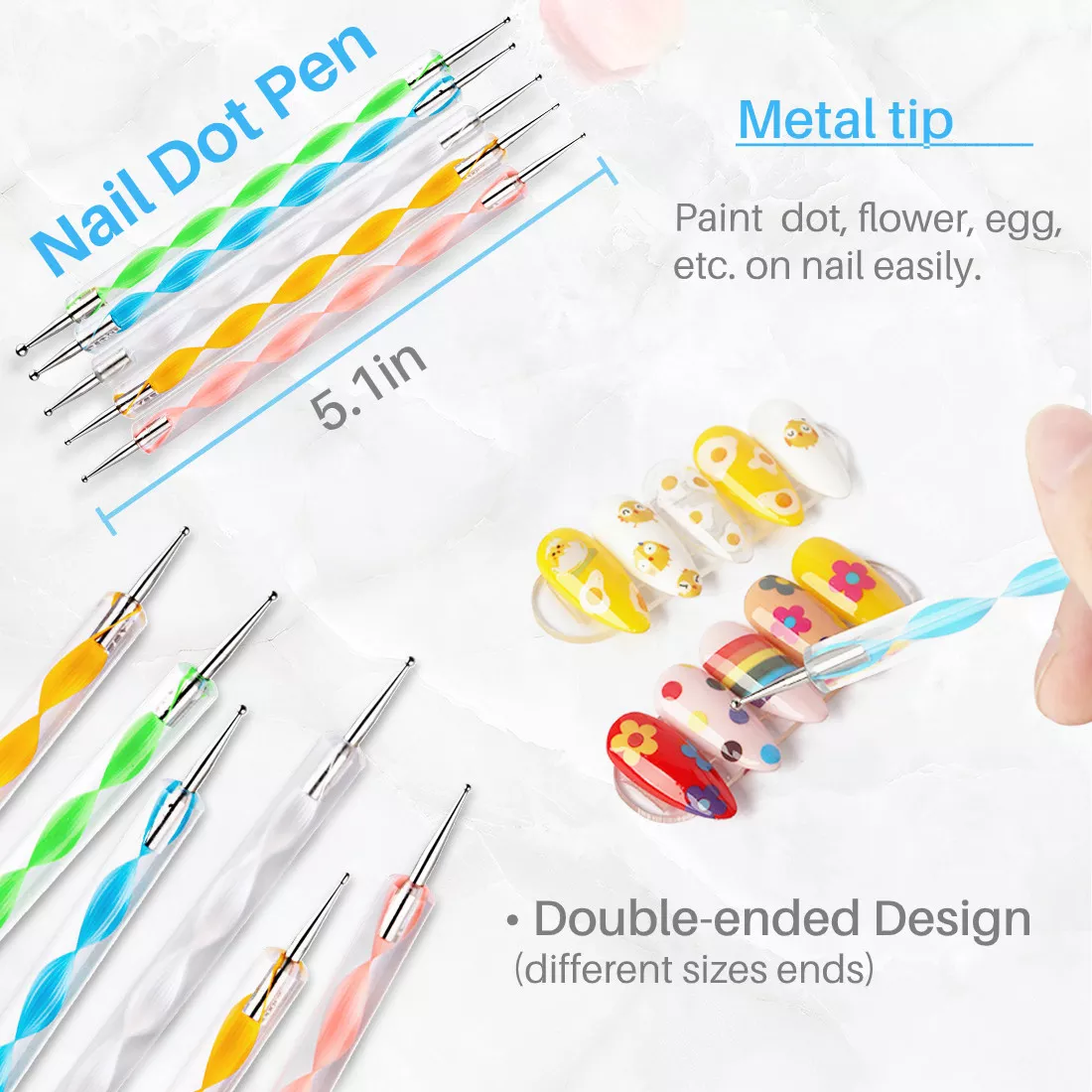 Dual-head Rhinestone Picker Pen - Wax head / Dot head / Dotting Tool / –  Dynamic Nail Supply