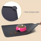 Kalevel Silicone Dog Cat Bowl Mat Waterproof Non Slip Pet Food Tray Placemats with Raised Edges Small Large Medium XL