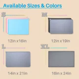 Kalevel Silicone Dog Cat Bowl Mat Waterproof Non Slip Pet Food Tray Placemats with Raised Edges Small Large Medium XL
