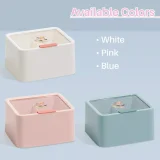 Kalevel Cotton Swab Rounds Holder Bathroom Cotton Pad Organizer Dispenser Plastic Makeup Storage Container with Clear Lid