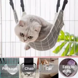 Kalevel Cat Hammock Bed Pet Hanging Bed Adjustable Soft Plush Cat Hammock Cage Accessories for Guinea Pigs Ferret