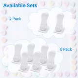 Kalevel Child Proof Door Locks Baby Safety Adhesive Locks for Door Lever Handles No Drill Easy to Install Multi Pack