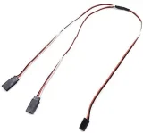 Kalevel 5pcs JR Spektrum Futaba Style Servo Y Harness Splitter Extension Cable Wire Male to Female Servo Connector Remote Control Extension Cord 6” 12” 20” for RC Car, Plane, Helicopter & Drone