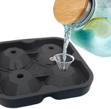 Ice Cube Tray with Lid Kalevel Diamond Shape Ice Cube Molds Silicone Ice Cube Tray 2 Inch Large Flexible with Bonus Mini Funnel for Whiskey Cocktails Bourbon Scotch Candy and Chocolate