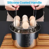 Kalevel Pressure Cooker Rack Trivet Stainless Steel Egg Steamer Rack Stand 6 8 Quart Versatile with Heat Resistant Handles