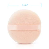 Kalevel Makeup Powder Puffs Velour Face Powder Sponge Cosmetic Puff Foundation Body Powder Applicator Pad with Handle (6 Pack)