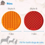 Kalevel Dog Lick Mat 2 Pack Peanut Butter Licking Pad Silicone Cat Slow Feeder Mat Shower Grooming for Pets Anxiety Boredom Stress