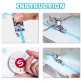 Kalevel Cording Foot Sewing Machine Presser Foot Compatible with Low Shank Snap on Singer,Brother,Janome,Babylock,Juki,Elna