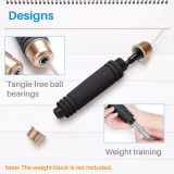 Kalevel Jump Rope Workout Tangle Free Adjustable Jump Rope with Carrying Pouch and Soft Foam Handle 9ft for Men And Women Kids