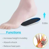 Kalevel Height Increasing Insoles Shoe Heel Lift Cup Inserts Elevator Insoles for Men Women Different Heights
