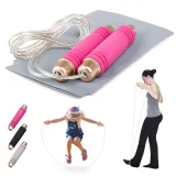 Kalevel Jump Rope Workout Tangle Free Adjustable Jump Rope with Carrying Pouch and Soft Foam Handle 9ft for Men And Women Kids