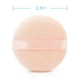 Kalevel Makeup Powder Puffs Velour Face Powder Sponge Cosmetic Puff Foundation Body Powder Applicator Pad with Handle (6 Pack)
