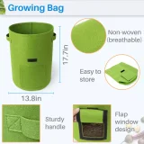 Kalevel 2 Pack 10 Gallon Potato Planter Grow Bags Vegetable Planting Bags Containers with Flap and 10pcs Plant Labels for Yard Balcony