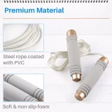 Kalevel Jump Rope Workout Tangle Free Adjustable Jump Rope with Carrying Pouch and Soft Foam Handle 9ft for Men And Women Kids