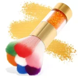 Kalevel Nail Art Dust Brush Powder Remover Brush Nail Cleaning Rhinestone Makeup Foundation Duster Brushes for Acrylic UV Gel Nails