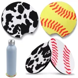 Kalevel Car Coasters 4 Pack Neoprene Car Cup Coasters Drink Mats 2.56 Inch Cup Pads Absorbent Coasters for Cup Holder Drinks