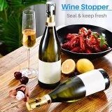 Kalevel Set of 2 Wine Stoppers Vacuum Stainless Steel Reusable Wine Bottle Stopper Vacuum Sealer Easy to Use Multicolored