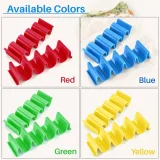 Kalevel Set of 2 Colorful Taco Holder Stand Plastic Dishwasher Safe Taco Holder Plate Shell Tray for Soft and Hard Tacos
